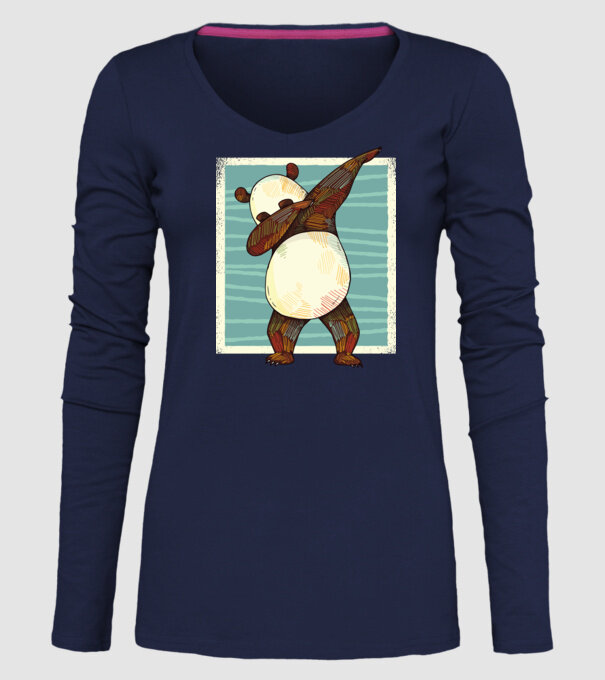 Panda DAB dans model albastru închis pe tricou