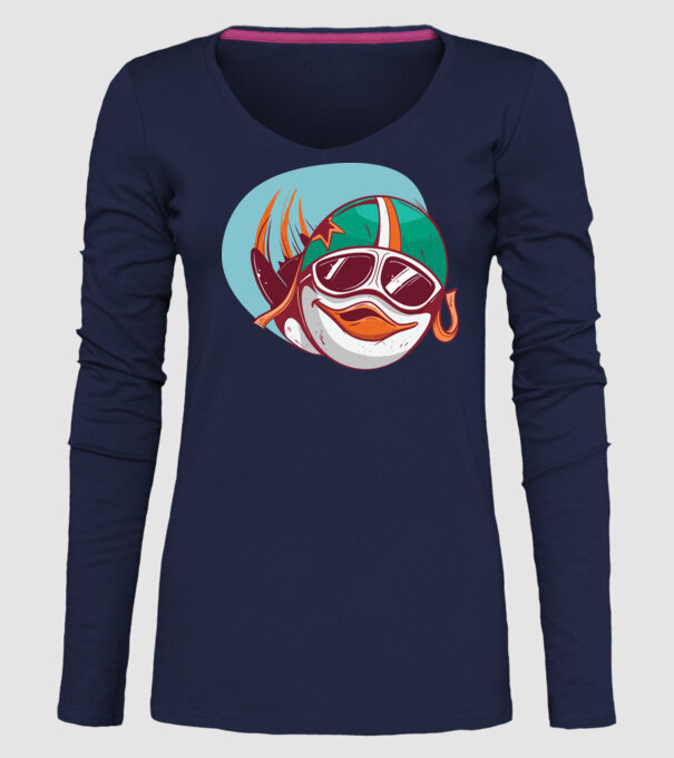 Pinguin Zburător model albastru închis pe tricou