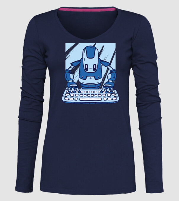 Automatizare robot model albastru închis pe tricou