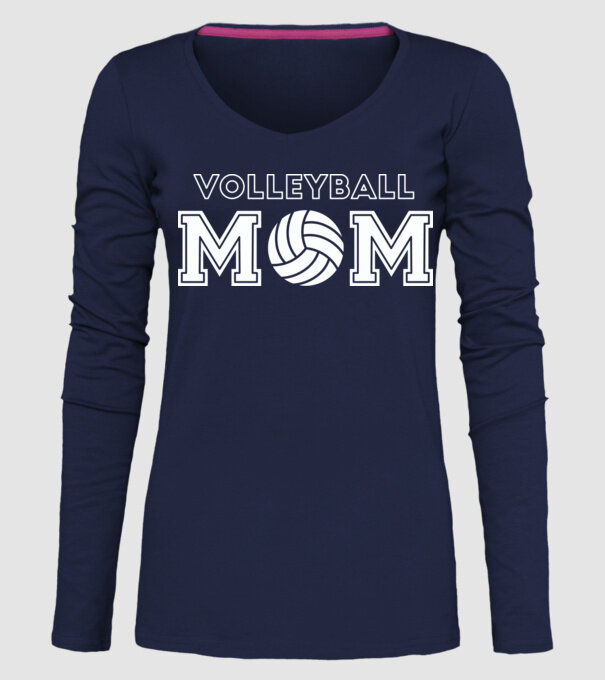 Mamă voleibalistă model albastru închis pe tricou