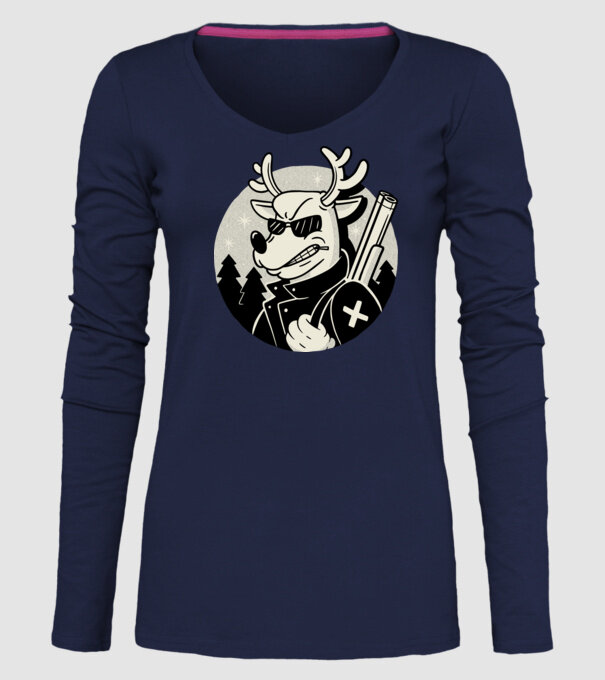 Rudolf Vânătorul model albastru închis pe tricou