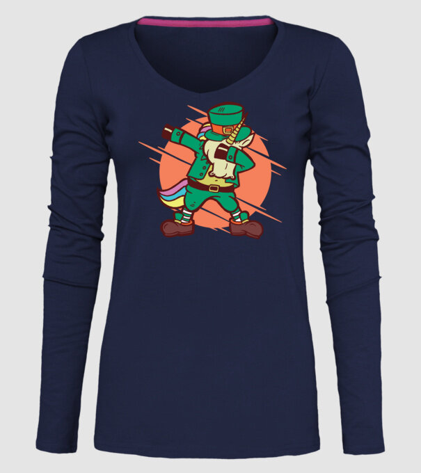 St Patrick Unicorn DAB model albastru închis pe tricou