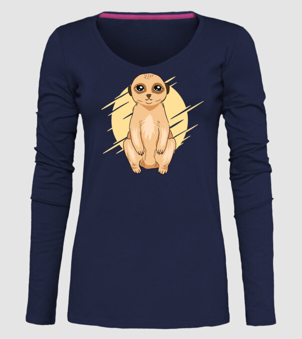 Suricată model albastru închis pe tricou