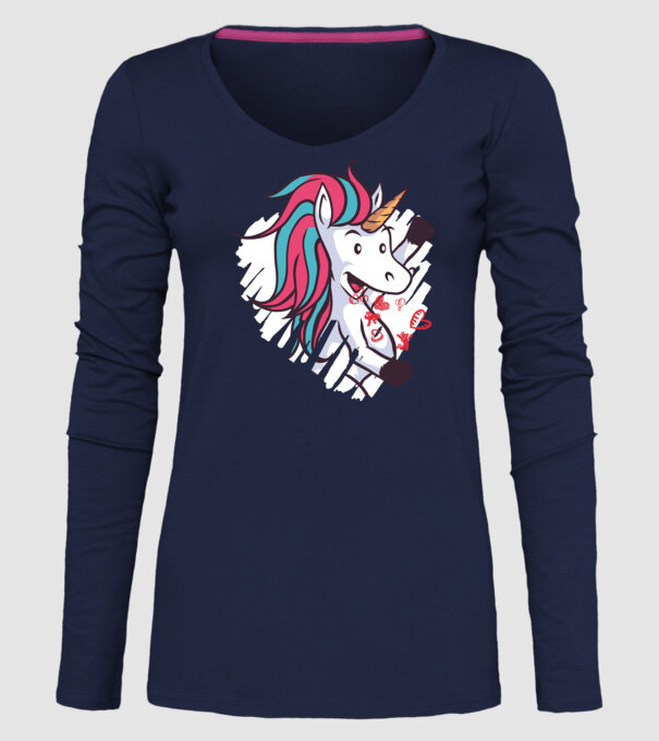 'Dragoste Unicorn pentru Valentine''s Day' model albastru închis pe tricou