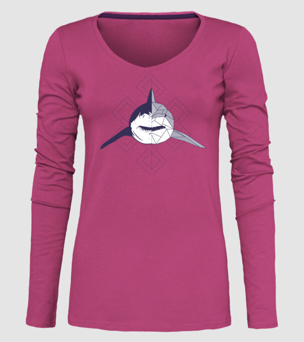 Rechin abstract model roz pe tricou