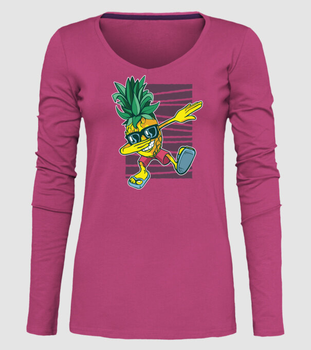 Ananas DAB dans model roz pe tricou