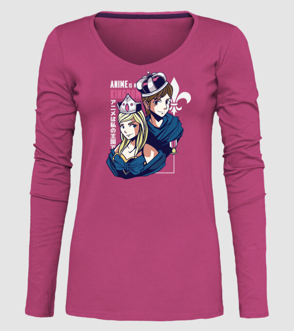 Anime este Regatul meu model roz pe tricou