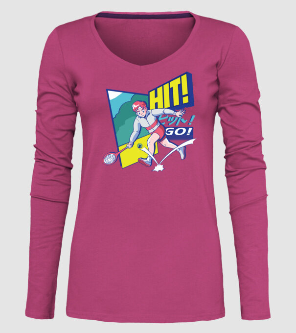 Anime Jucător de tenis băiat model roz pe tricou