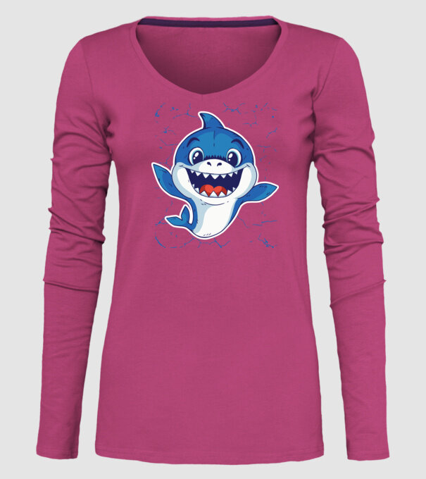 Baby Shark tricou drăguț cu rechin model roz pe tricou