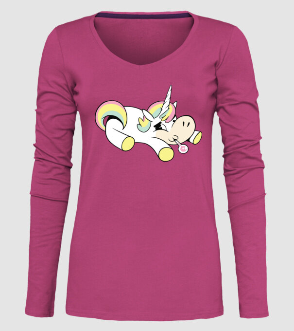 Unicorn bolnav model roz pe tricou