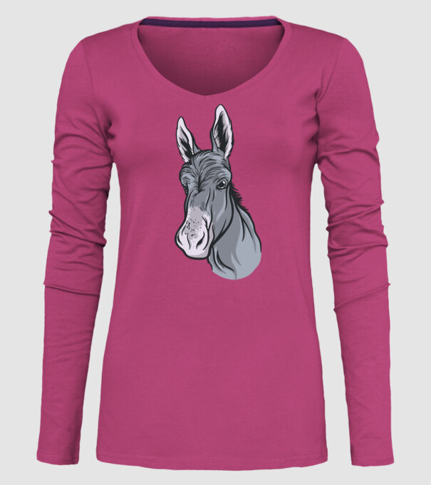 Măgăruș model roz pe tricou