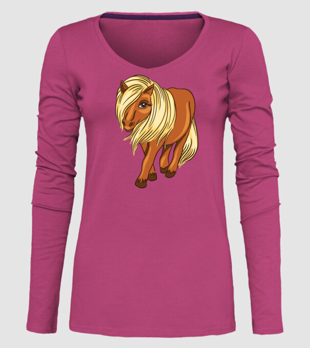 Ponei drăguț model roz pe tricou