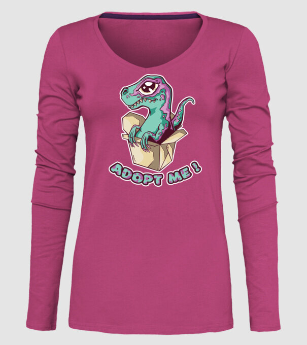 Raptor drăguț model roz pe tricou