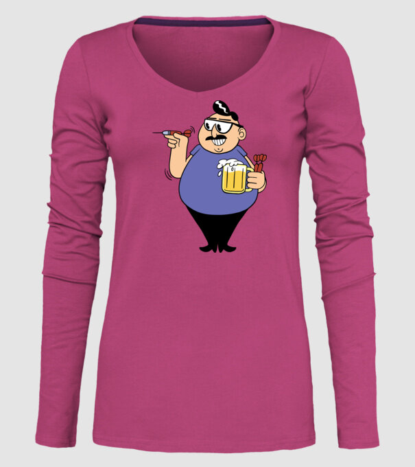 Jucător de darts model roz pe tricou
