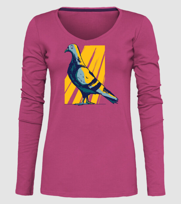 Porumbel model roz pe tricou