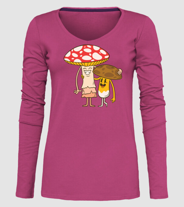 Familie Ciuperci model roz pe tricou