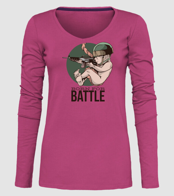 Născut pentru a lupta model roz pe tricou