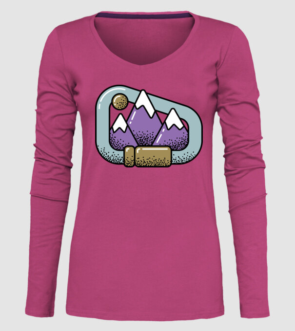 Carabină de alpinist model roz pe tricou