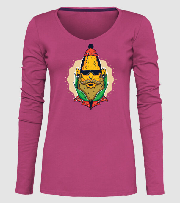 Hipster porumb model roz pe tricou