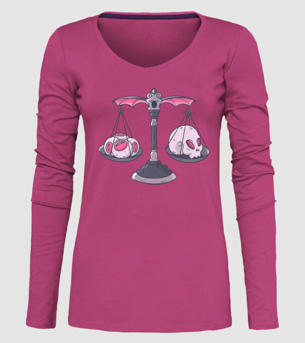 Balanță Horror model roz pe tricou