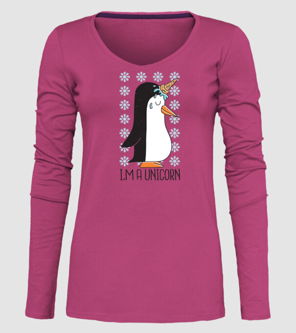 'I''m a Unicorn - Pinguin Unicorn' model roz pe tricou