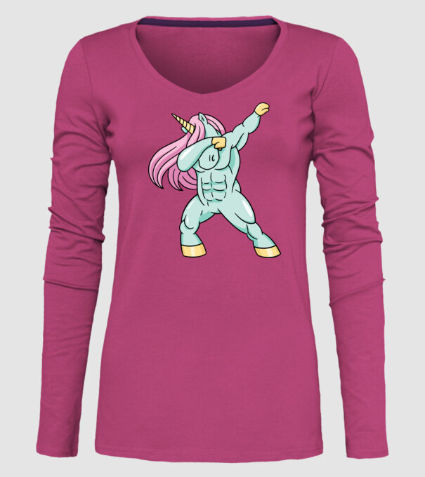 Unicorn Body Building DAB model roz pe tricou