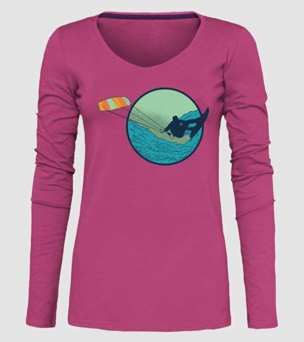 Tricou Kitesurf model roz pe tricou