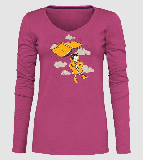 Umbrelă Carte model roz pe tricou