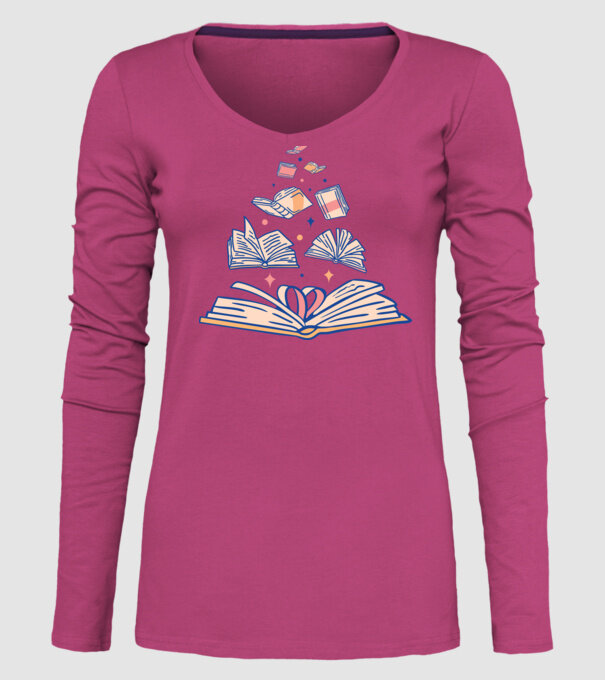 Cărți model roz pe tricou