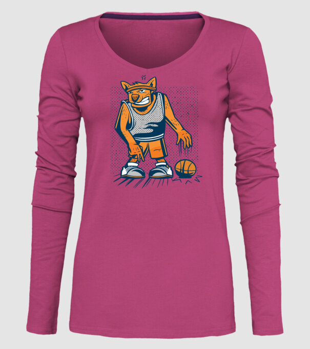 câine baschetbalist model roz pe tricou