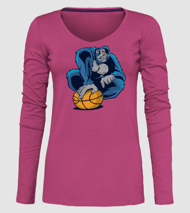 Gorilă Baschet model roz pe tricou