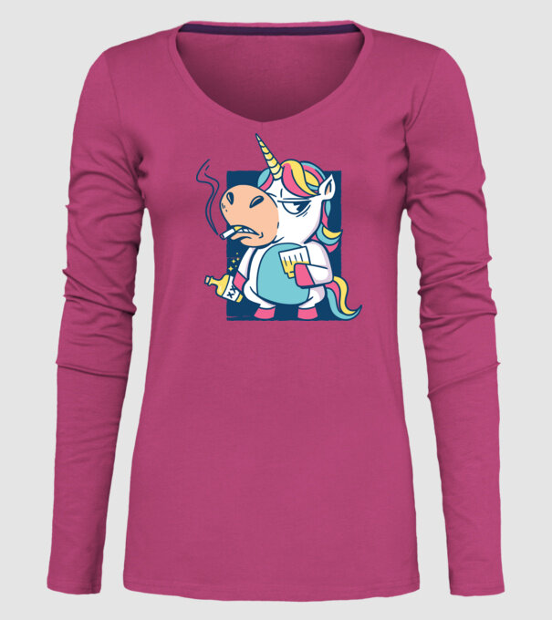 Unicorn rebel model roz pe tricou