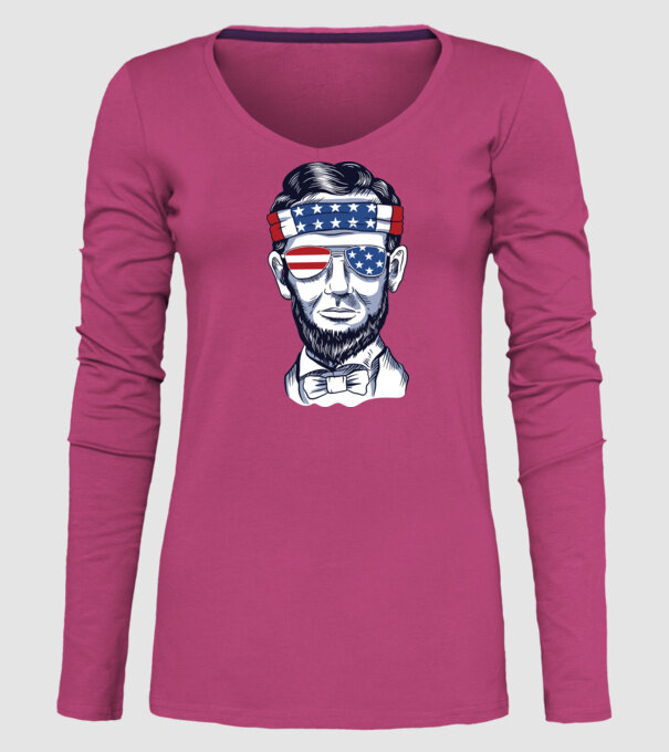Lincoln USA model roz pe tricou