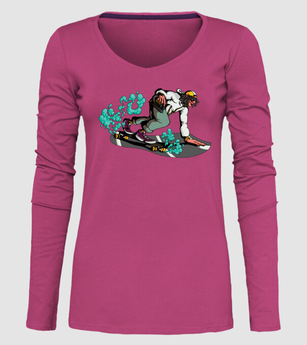 Longboard model roz pe tricou