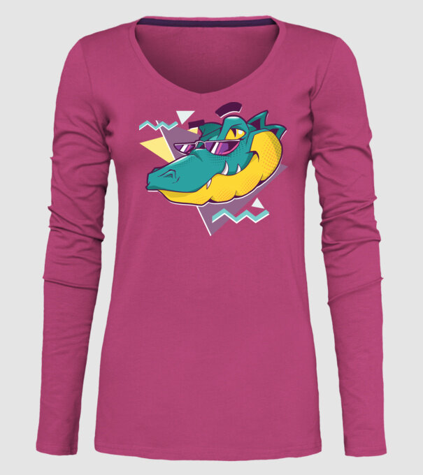 Aligator cool model roz pe tricou