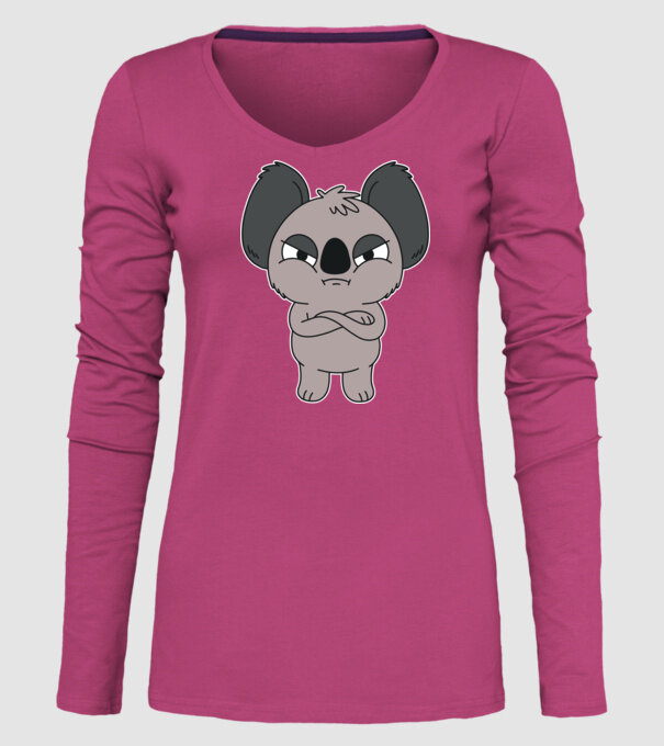 Koala Supărat model roz pe tricou