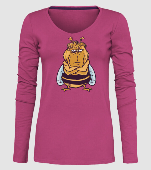 Albină Supărată model roz pe tricou