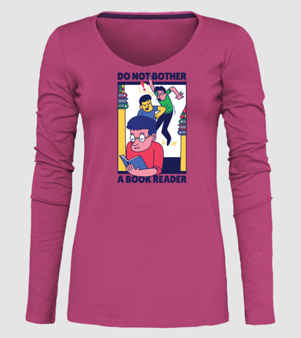 Nu mă deranja în timp ce citesc model roz pe tricou