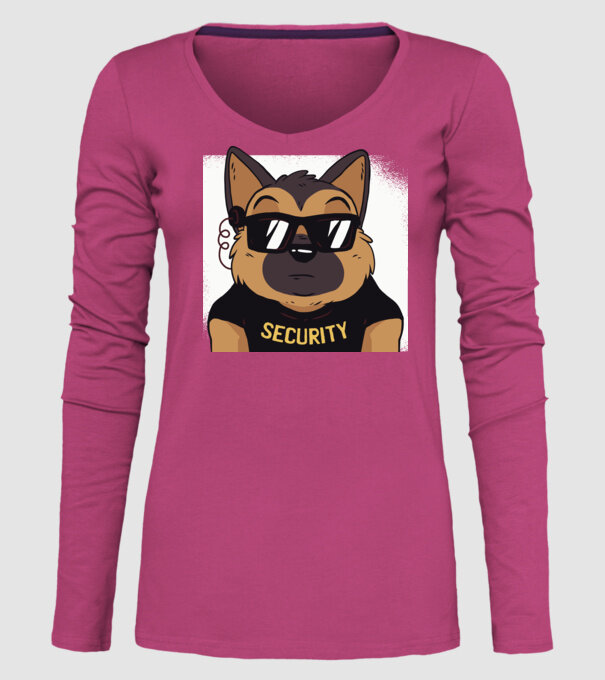 Ciobănesc german Security tricou amuzant cu Câine model roz pe tricou