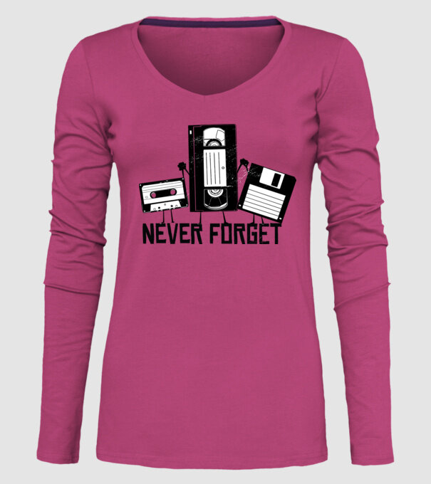 Never Forget model roz pe tricou