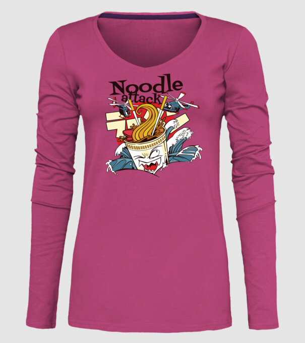 Noodle Attack model roz pe tricou