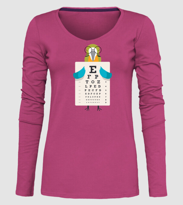 Oftalmolog papagal model roz pe tricou