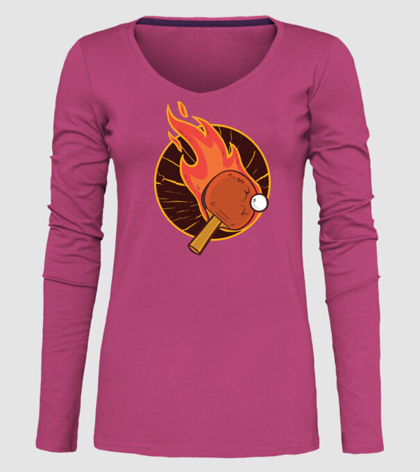 Paletă de ping-pong model roz pe tricou