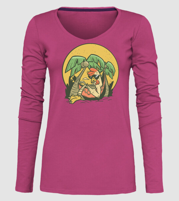 Pui relaxați model roz pe tricou