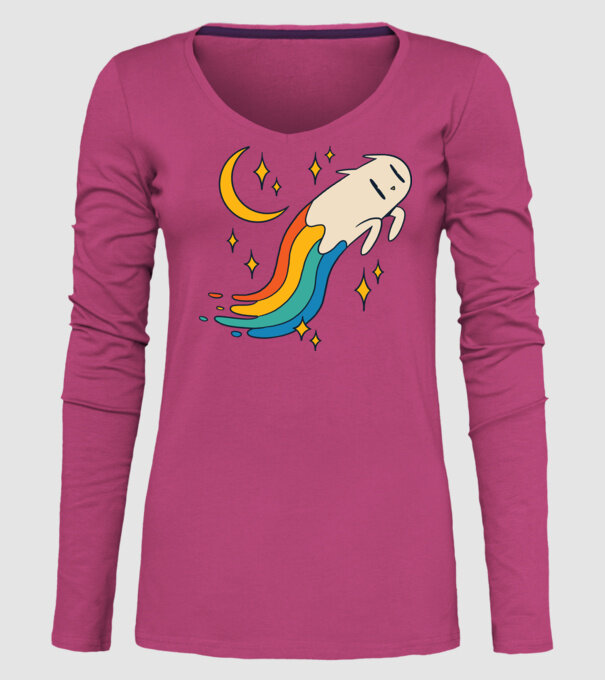 Pisoi zburător model roz pe tricou