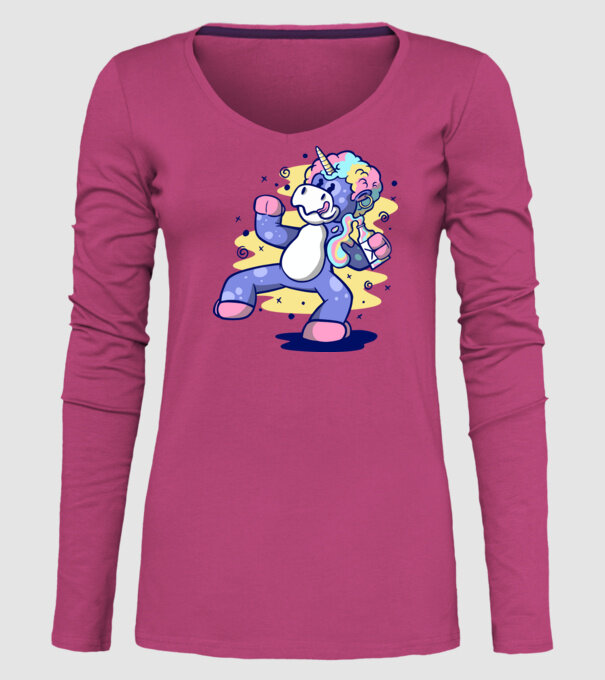 Unicorn beat model roz pe tricou