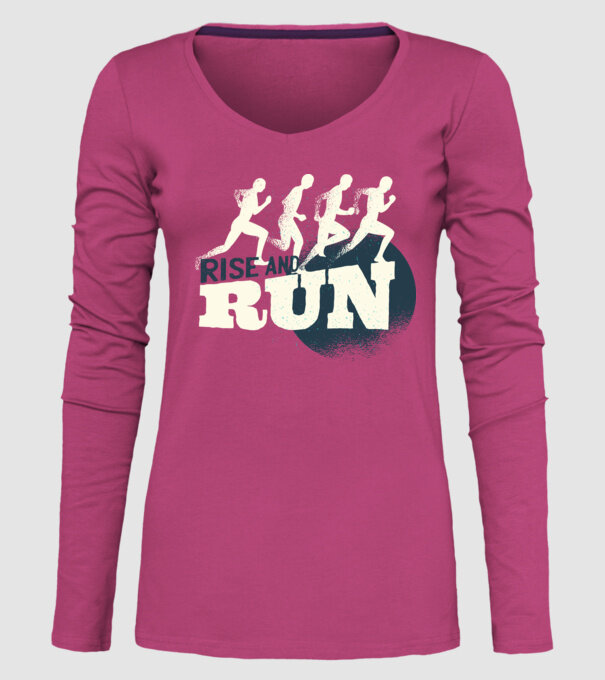 Rise and Run - Tricou pentru alergători model roz pe tricou