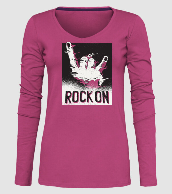 Rock On model roz pe tricou