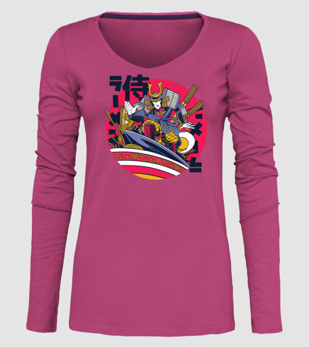 Samurai Ramen Surf model roz pe tricou