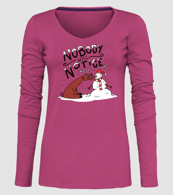 Nimeni nu va observa Om de zăpadă model roz pe tricou